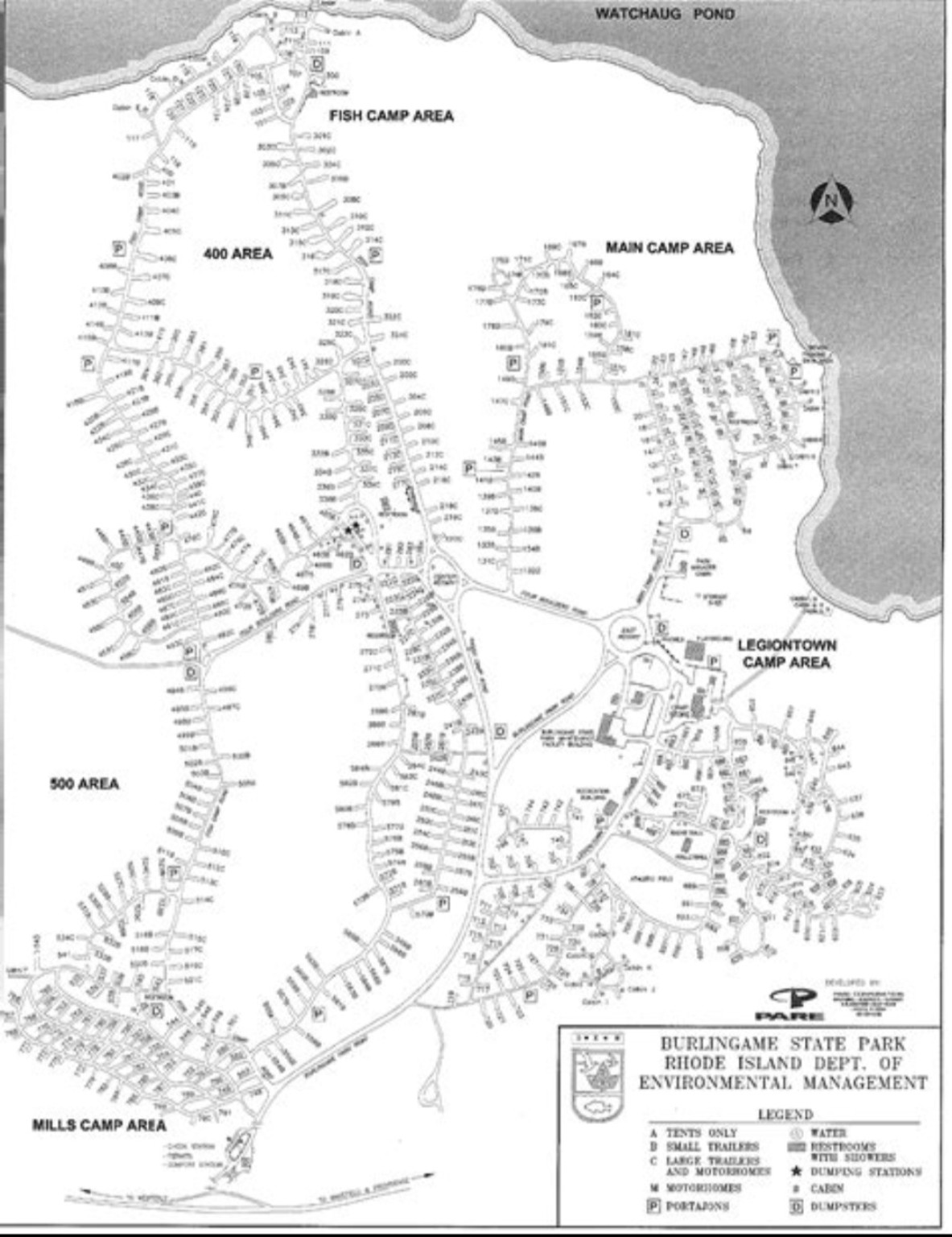 Map of Burlingame State Park Campground