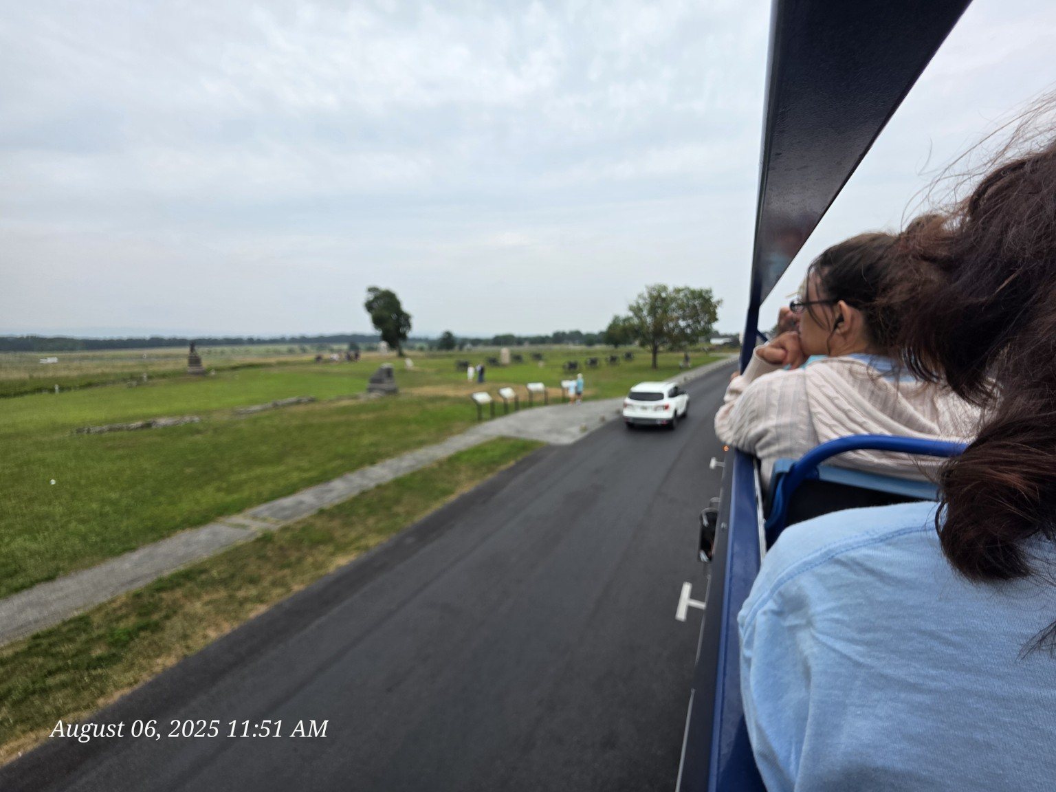 View from the double-decker battlefield bus