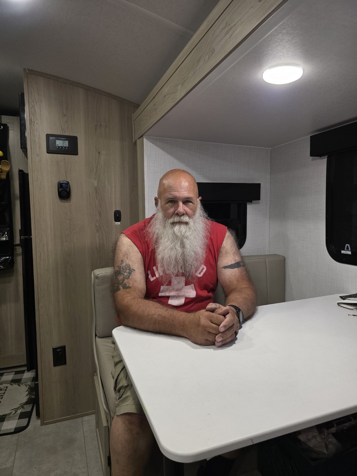 Ken seated at the Trail Tater dinette
