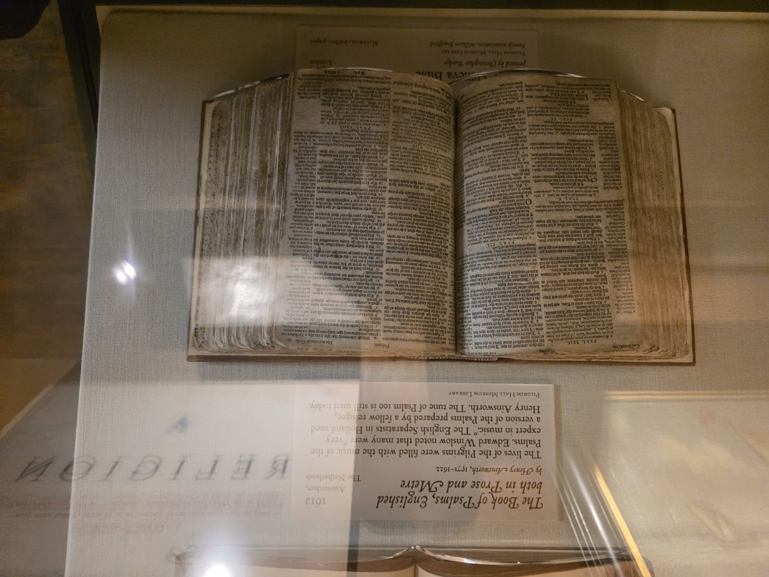 John Alden's 1620 King James Bible on display at Pilgrim Hall Museum